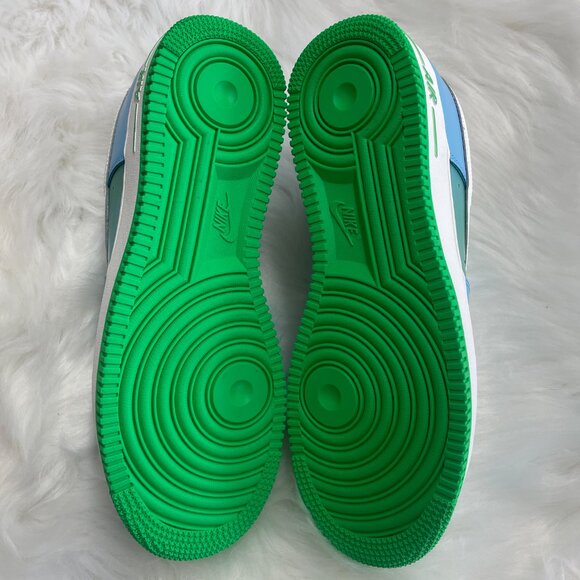 Nike Air Force 1 Low Blue Green Mens Leather Casual Shoes FZ4032-407 VNDS Sz 11 main image 4